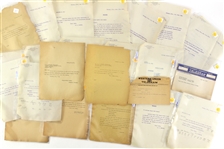 1915-20 Ban Johnson American League President Procedural Correspondence Collection - Lot of 25