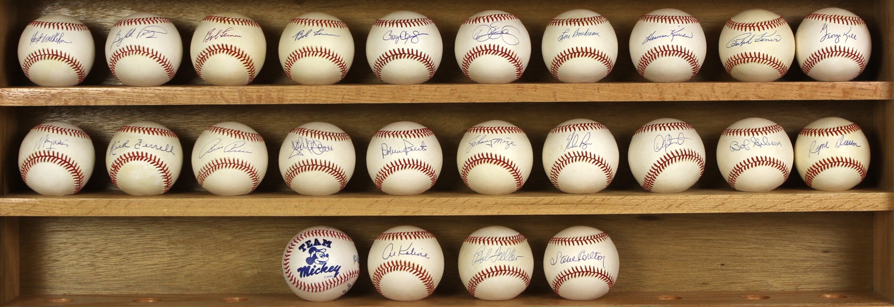 1980s-90s Hall of Fame Signed Baseballs - Lot of 24 w/ Roger Clemens, Steve Carlton, Bob Gibson & More (JSA)