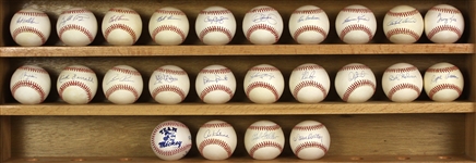 1980s-90s Hall of Fame Signed Baseballs - Lot of 24 w/ Roger Clemens, Steve Carlton, Bob Gibson & More (JSA)