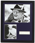 1970s George Halas Chicago Bears 12" x 15" Framed Display w/ Signed Cut (JSA)