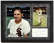 1970s Nellie Fox Chicago White Sox 13" x 15" Framed Display w/ Signed Cut (JSA)