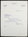 1965 Ford Frick MLB Commissioner Signed Correspondence (JSA)