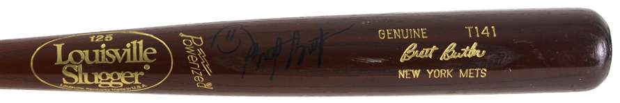 1995 Brett Butler New York Mets Signed Louisville Slugger Professional Model Bat (MEARS LOA/JSA)