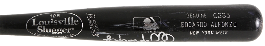 1999-2001 Edgardo Alfonzo New York Mets Signed Louisville Slugger Professional Model Game Used Bat (MEARS LOA/JSA)