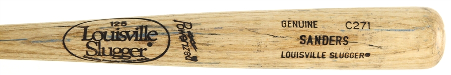 1989 Deion Sanders New York Yankees Signed Louisville Slugger Professional Model Game Used Bat (MEARS A9/JSA) Rookie Season