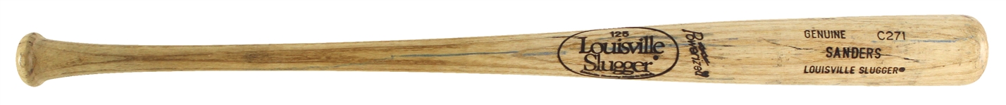 1989 Deion Sanders New York Yankees Signed Louisville Slugger Professional Model Game Used Bat (MEARS A9/JSA) Rookie Season