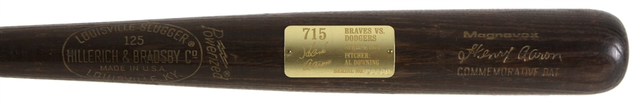 1974 Hank Aaron Atlanta Braves H&B Louisville Slugger/Magnavox 715th Career Home Run Commemorative Bat