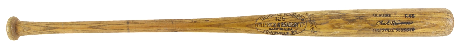 1977 Chuck Scrivener Detroit Tigers H&B Louisville Slugger Professional Model Game Used Bat (MEARS LOA)