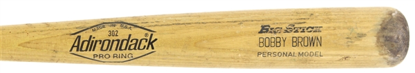 1980 Bobby Brown New York Yankees Adirondack Professional Model Game Used Bat (MEARS LOA)