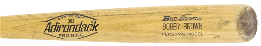 1980 Bobby Brown New York Yankees Adirondack Professional Model Game Used Bat (MEARS LOA)