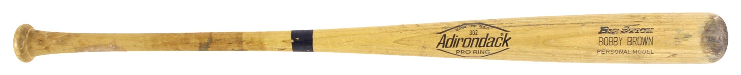 1980 Bobby Brown New York Yankees Adirondack Professional Model Game Used Bat (MEARS LOA)