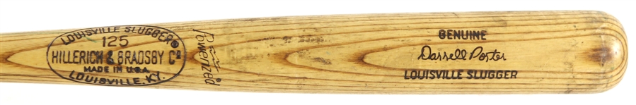 1973-75 Darrell Porter Milwaukee Brewers H&B Louisville Slugger Professional Model Game Used Bat (MEARS LOA)