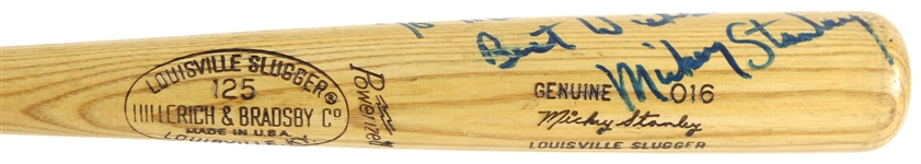 1977-78 Mickey Stanley Detroit Tigers Signed H&B Louisville Slugger Professional Model Game Used Bat (MEARS LOA/JSA)