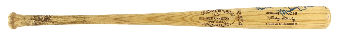 1977-78 Mickey Stanley Detroit Tigers Signed H&B Louisville Slugger Professional Model Game Used Bat (MEARS LOA/JSA)