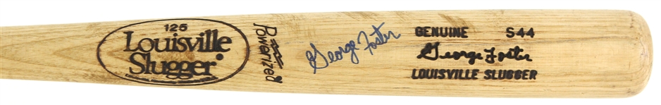 1983-86 George Foster New York Mets Signed Louisville Slugger Professional Model Game Used Bat (MEARS LOA/JSA)