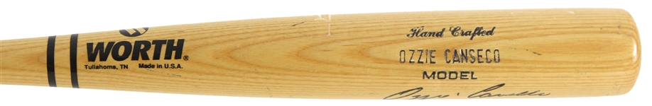 1992-93 Ozzie Canseco St. Louis Cardinals Signed Worth Professional Model Bat (MEARS LOA/JSA)