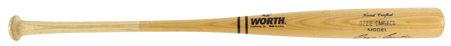1992-93 Ozzie Canseco St. Louis Cardinals Signed Worth Professional Model Bat (MEARS LOA/JSA)