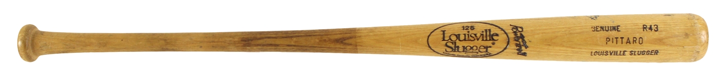 1985 Chris Pittaro Detroit Tigers Signed Louisville Slugger Professional Model Game Used Bat (MEARS LOA/JSA)