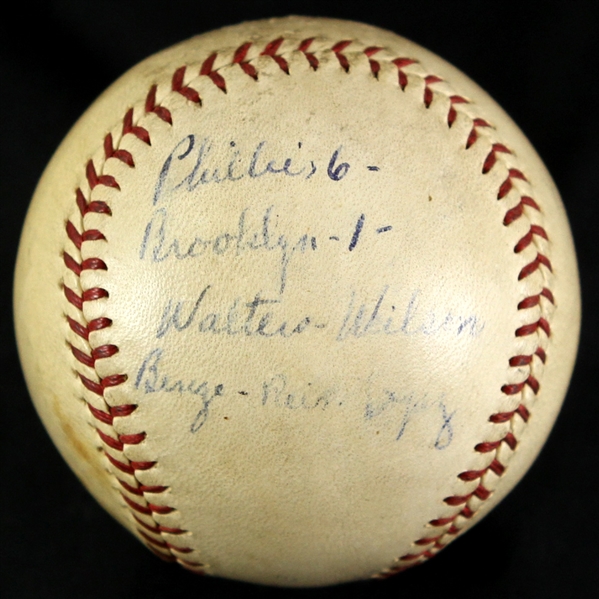1935-40 Philadelphia Phillies Brooklyn Dodgers ONL Frick Game Used Baseball (MEARS LOA)