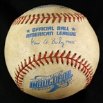 1998 Tampa Bay Devil Rays Inaugural Season Game Used OAL Budig Baseball (MEARS LOA)