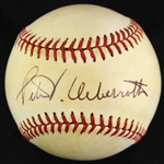 1985-89 Peter Ueberroth MLB Commissioner Signed OAL Brown Baseball (JSA)