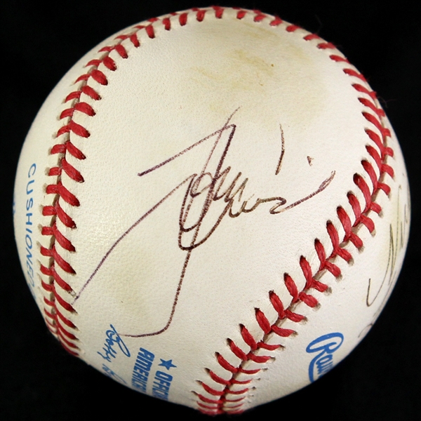 1993-94 Tom Cruise Nicole Kidman Signed OAL Brown Baseball (JSA)