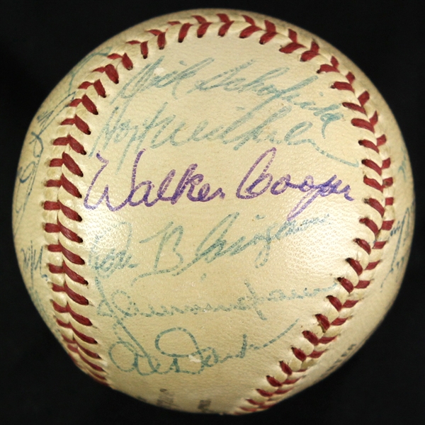 1957 St. Louis Cardinals Multi Signed ONL Giles Baseball w/ 18 Signatures Including Stan Musial, Hoyt Wilhelm, Wally Moon & More (JSA)