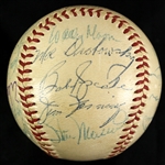 1957 St. Louis Cardinals Multi Signed ONL Giles Baseball w/ 18 Signatures Including Stan Musial, Hoyt Wilhelm, Wally Moon & More (JSA)