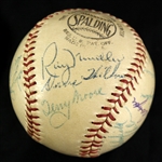 1957 St. Louis Cardinals Multi Signed ONL Giles Baseball w/ 18 Signatures Including Stan Musial, Hoyt Wilhelm, Wally Moon & More (JSA)
