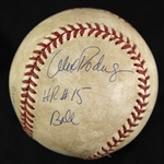 1996 (May 31) Alex Rodriguez Seattle Mariners Signed OAL Budig Game Used Home Run Baseball (MEARS LOA/JSA) #15 Career