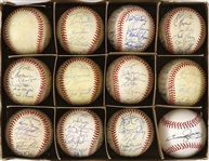 1980's-90' Team Signed Baseball Collection - Lot of 12 (JSA)
