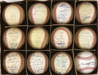 1980's-90' Team Signed Baseball Collection - Lot of 12 (JSA)