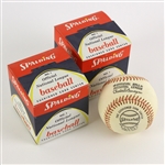 1974-76 Spalding Official National League Charles Feeney Baseballs - Lot of 2 w/ Original Boxes