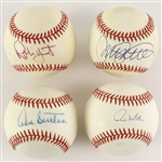1985-93 Robin Yount Paul Molitor Ryne Sandberg Don Sutton Signed Baseballs - Lot of 4 (JSA)