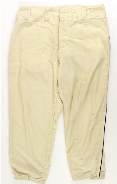 1958-66 Wilson Game Worn Flannel Baseball Uniform Pants (MEARS LOA)