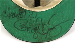 1988-89 Roger Clemens Boston Red Sox Signed Game Worn Cap (MEARS LOA/JSA)