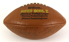 1966 Super Bowl I Champion Green Bay Packers Team Signed Football w/ 33 Signatures Including Bart Starr, Ray Nitschke, Jim Taylor & More (JSA)