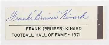 1970s Frank "Bruiser" Kinard Brooklyn Dodgers Signed Cut (JSA)
