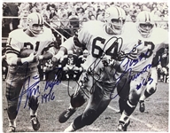1990s Jim Taylor Jerry Kramer Fuzzy Thurston Green Bay Packers Signed 8" x 10" Photo (JSA)