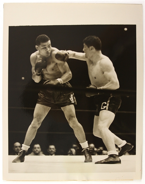 1940 Joe Louis Arturo Godoy Yankee Stadium World Heavyweight Title Fight 7" x 9" Original Photo 