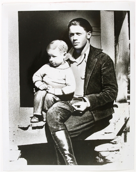1930s Mickey Mantle & Father New York Yankees 8" x 10" Photo
