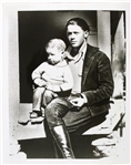1930's Mickey Mantle & Father New York Yankees 8 x 10 Photo