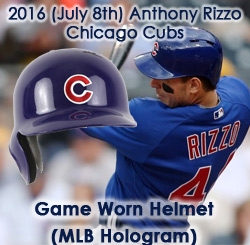 2016 Anthony Rizzo Chicago Cubs Game Worn HR Batting Helmet (MEARS LOA/MLB Hologram) World Series Season