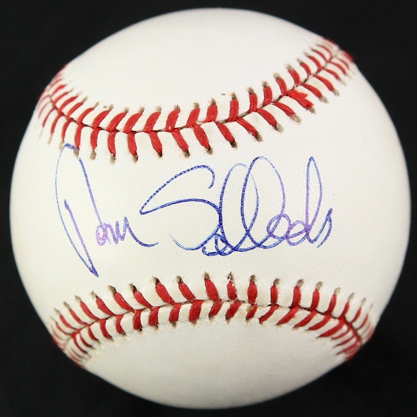 1990-92 Tom Selleck Magnum PI Signed OAL Brown Baseball (JSA)