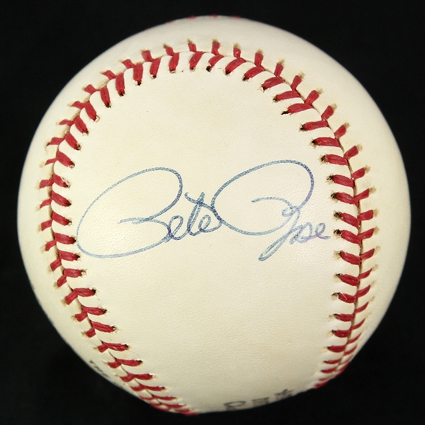 1974-76 Pete Rose Cincinnati Reds Signed ONL Feeney Baseball (JSA)