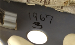 1967 Game Used Riddell Football Helmet w/ 12 Strap Suspension System & Bull Ring (MEARS LOA)