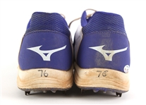 2016 Willson Contreras Chicago Cubs Signed Spring Training/Minor League Mizuno Cleats (MEARS LOA/JSA)