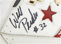 1988-95 Will Perdue Chicago Bulls Signed Game Worn Converse Sneakers (MEARS LOA/JSA)
