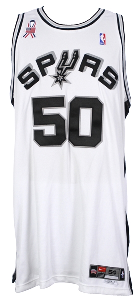 2001-02 David Robinson San Antonio Spurs Home Jersey (MEARS LOA)
