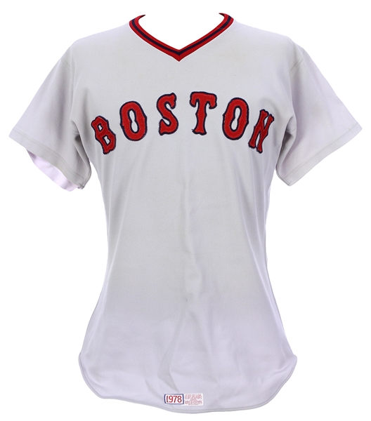 1978 Frank Duffy Boston Red Sox Game Worn Road Jersey (MEARS A10)
